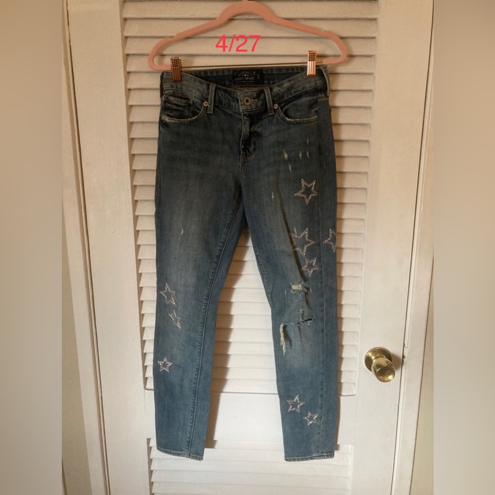 Lucky “Stella” star jeans, size 4/27